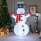 6 Feet Lighted Snowman with Top Hat and Red Scarf-White